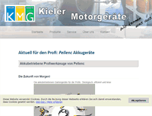 Tablet Screenshot of kieler-motorgeraete.de